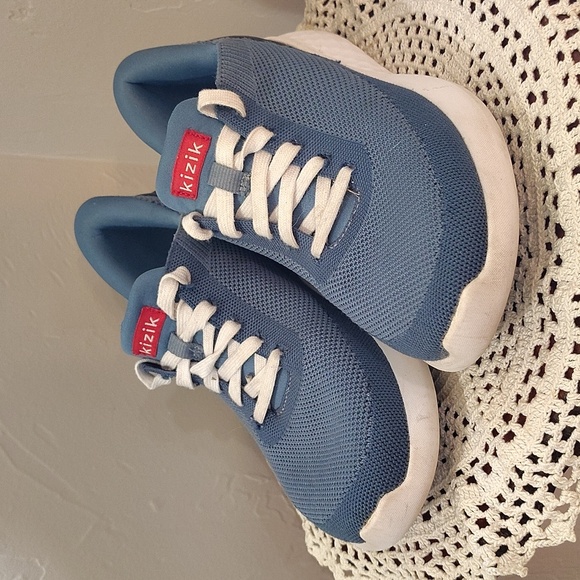 Kizik Athens running shoes Size 8 Women's 6.5 Mens Deep Sea Blue Slip On Tie - Picture 1 of 12